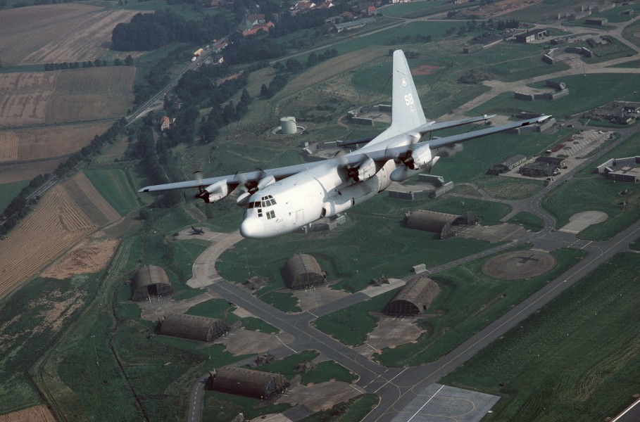 EC-130H over Sembach AB