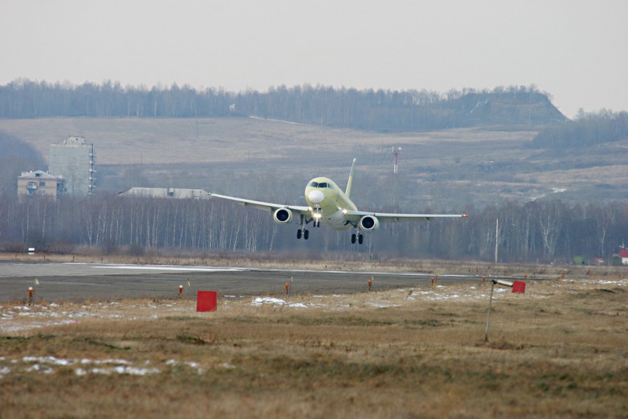 First Sukhoi Superjet 100 SN 95007 production aircraft took to the air (5146210578)