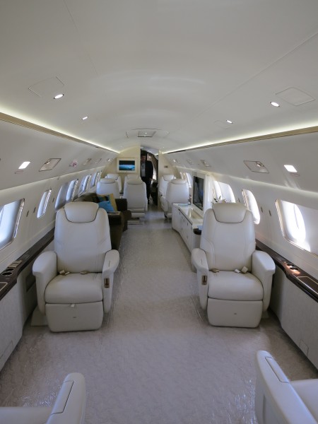 Interior of Embraer Lineage 1000 Middle Cabin