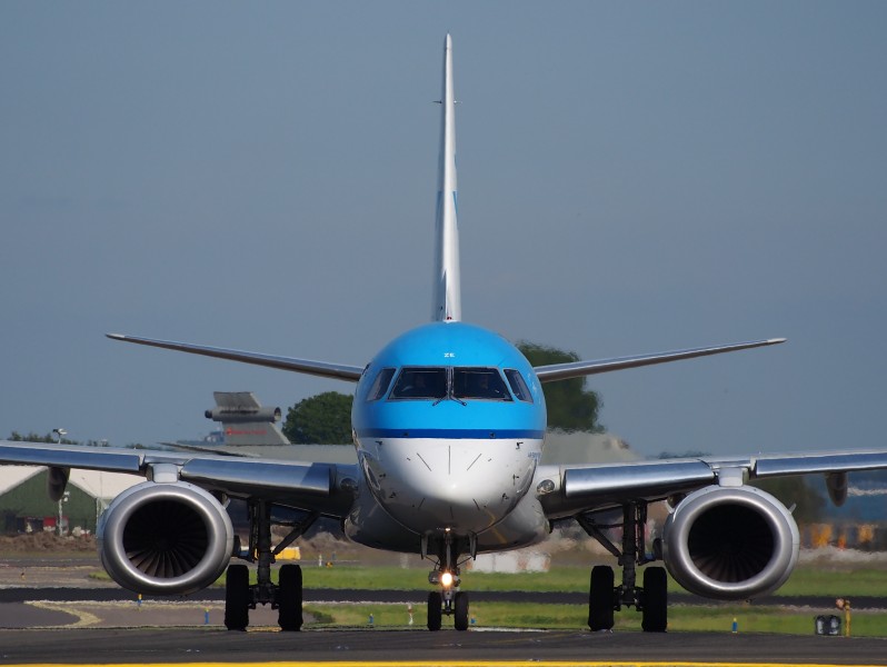 PH-EZE KLM Embraer 190 taxiing at Schiphol (AMS - EHAM), The Netherlands, 17may2014, pic-1