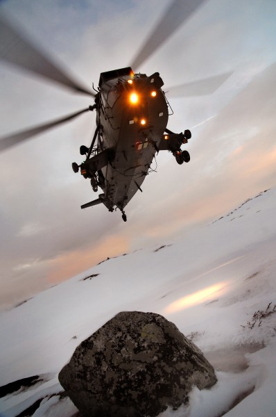 Sea King Helicopter Landing Drills at Bardufoss MOD 45150208
