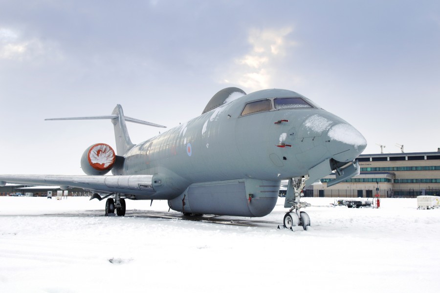 Sentinel R1 Aircraft in Snow at RAF Waddington MOD 45153676