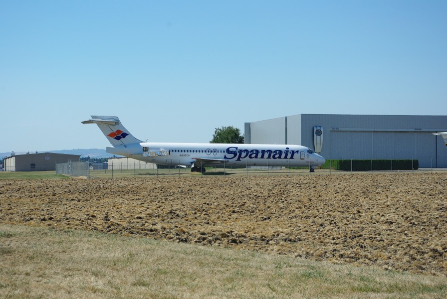 Spanair plane at Hillsboro Airport - Oregon