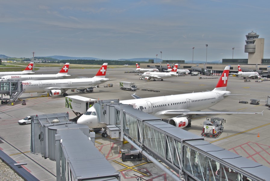 Swiss International Airlines hub Zurich Kloten airport, June 15, 2012 (7189952715)