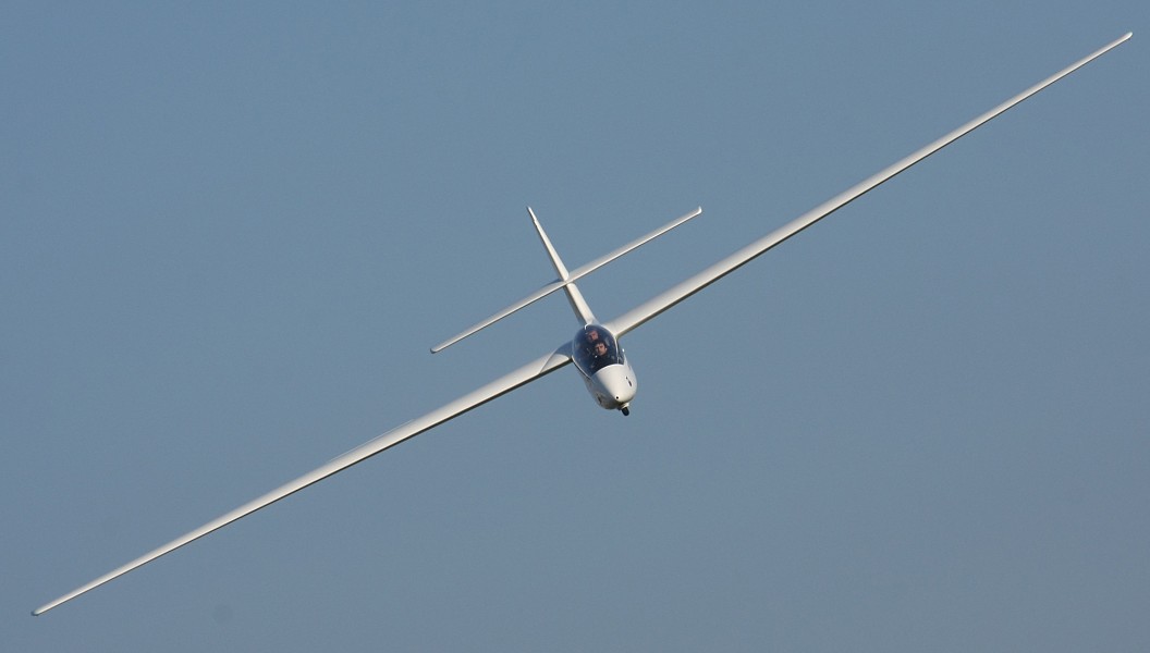 SZD-50-3 Puchacz Glider in a turn