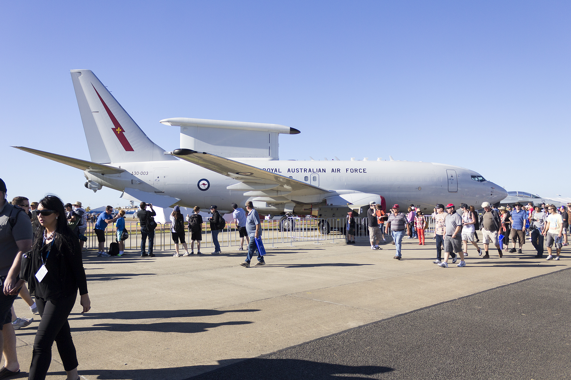 RAAF (A30-003) Boeing E-7A Wedgetail on display at the 2013 Australian International Airshow