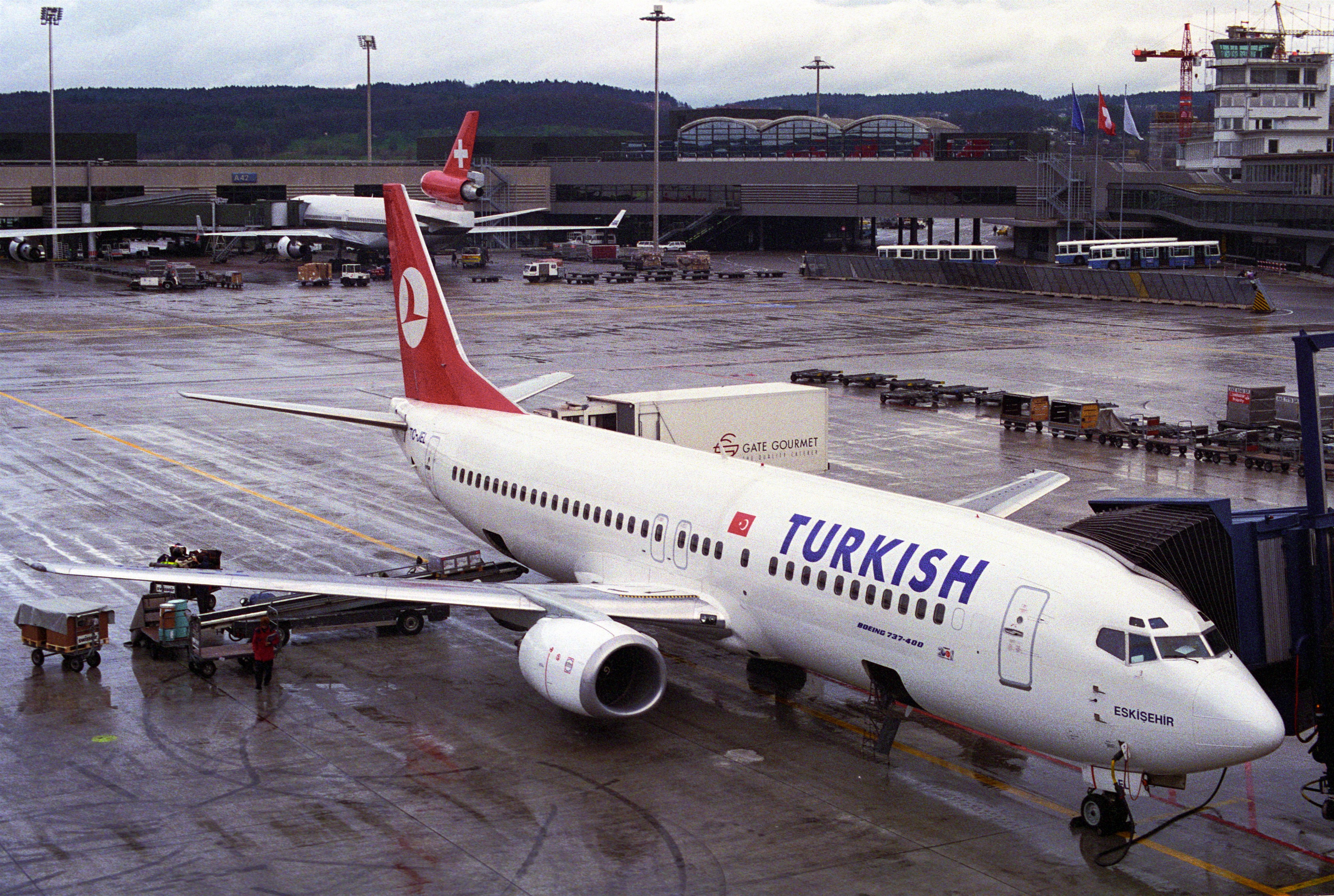 Turkish Airlines Boeing 737-400; TC-JEL@ZRH;10.12.1994 (4906205804)