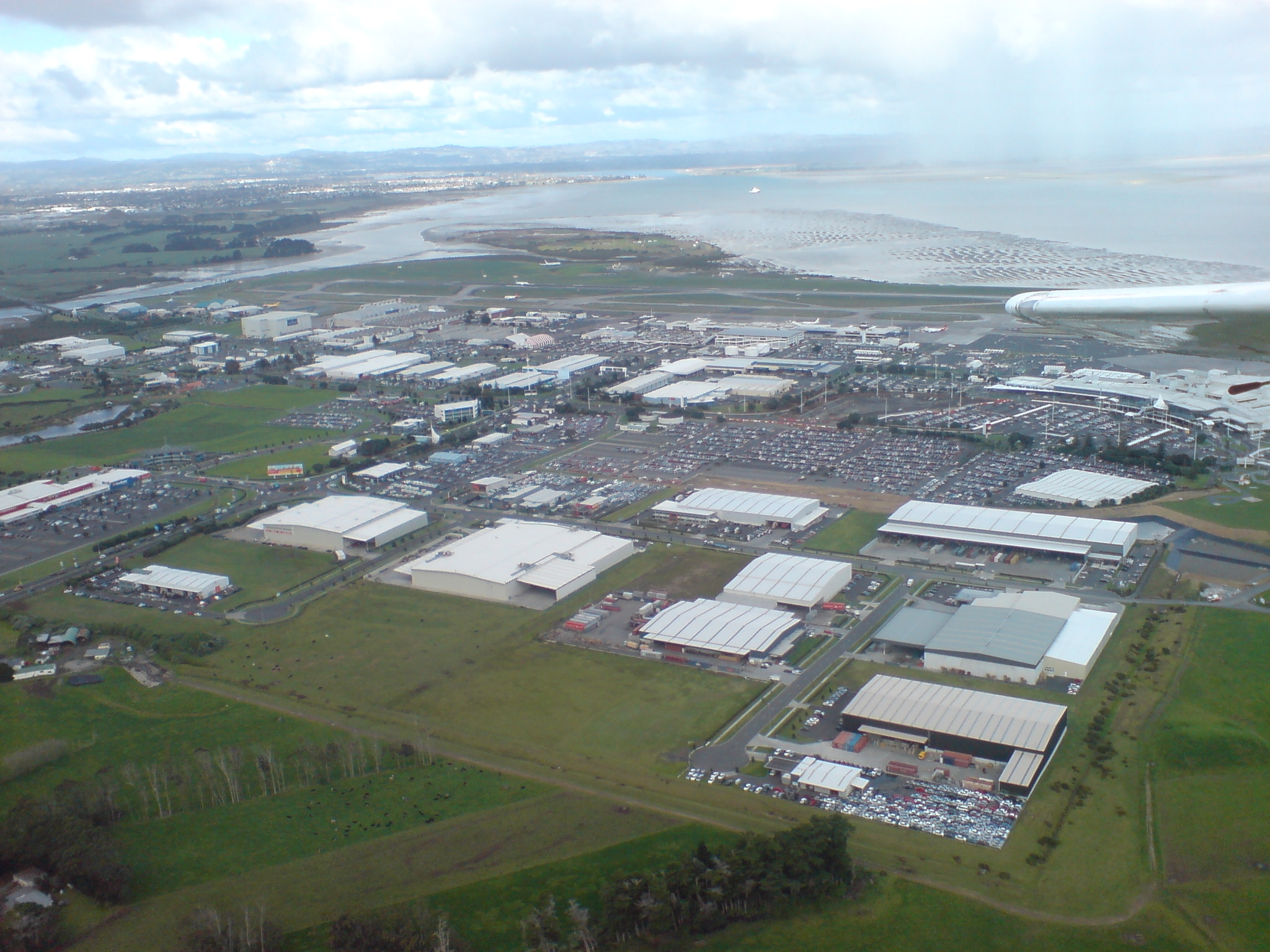 Auckland Airport Seen From Light Plane 05