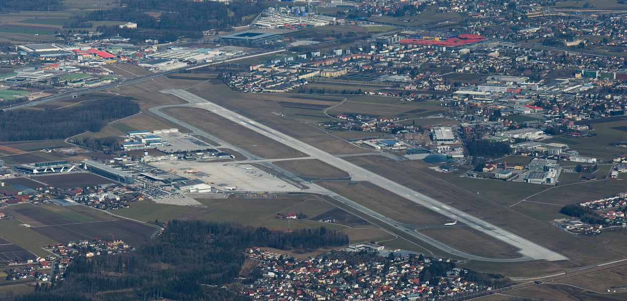 Airport Salzburg seen from Untersberg