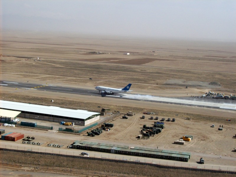 Ariana landing at Herat Airport in 2011