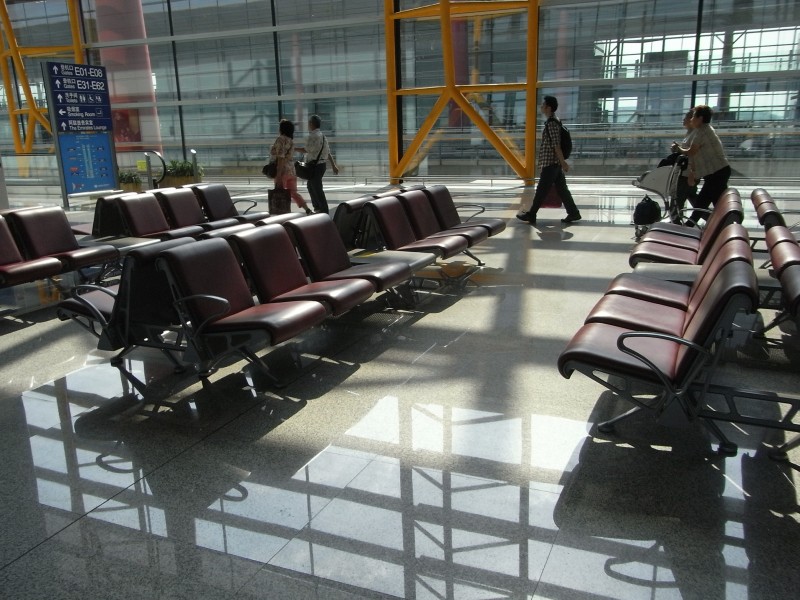BJ 北京首都國際機場 Beijing Capital International Airport BCIA interior waiting room seats Aug-2010