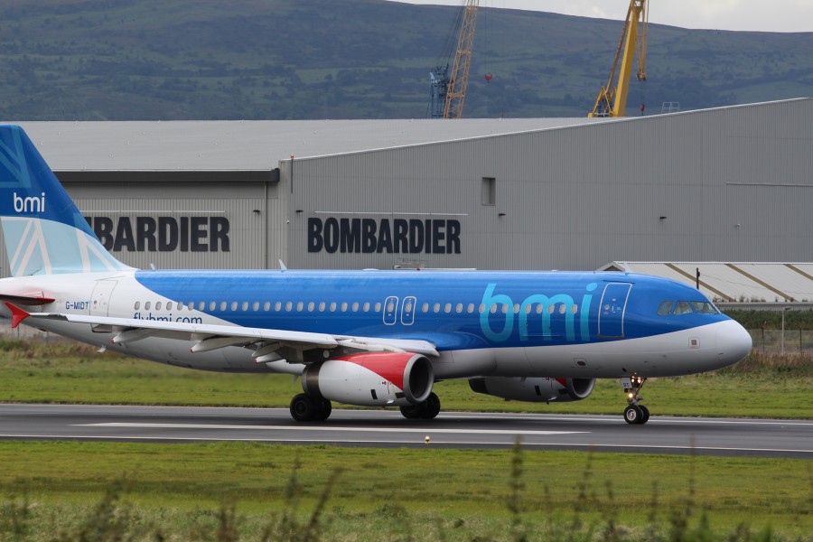 Bmi (G-MIDT), Belfast City Airport, September 2012 (02)