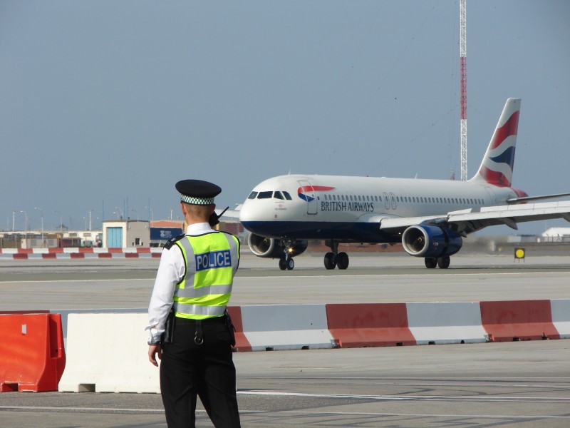 GB Airways aircraft landing at Gibraltar Airport