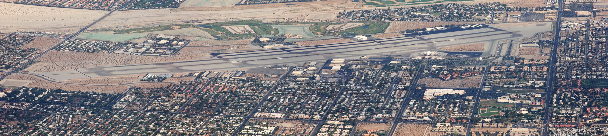 Palm springs airport aerial view
