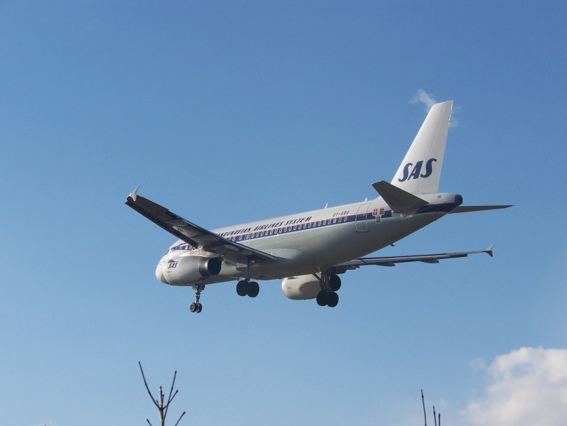SAS Airbus A319 landing