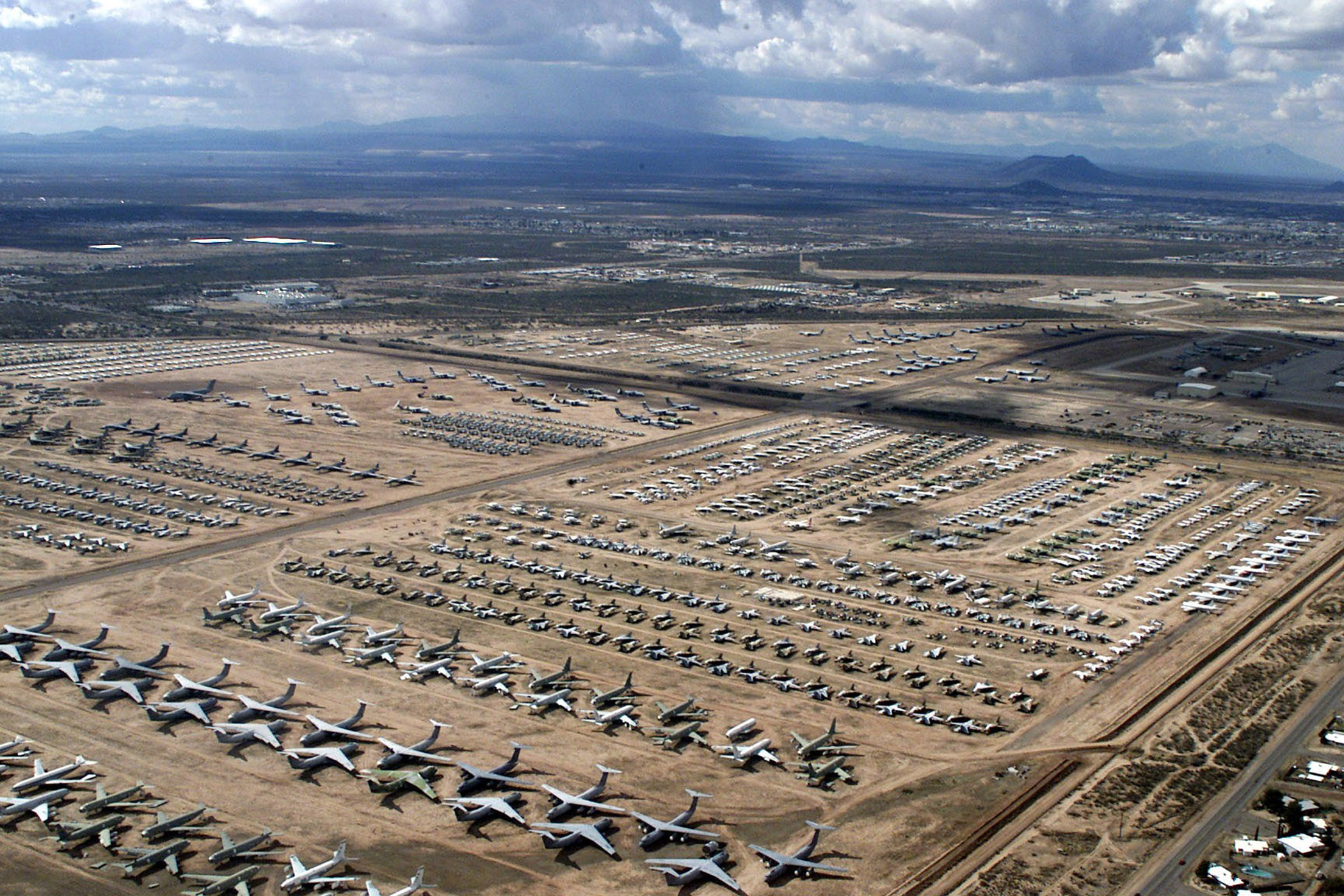 US Navy 040204-N-3122S-004 An aerial image of the Aerospace Maintenance and Regeneration Center (AMARC) located on the Davis-Monthan Air Force Base in Tucson, Ariz