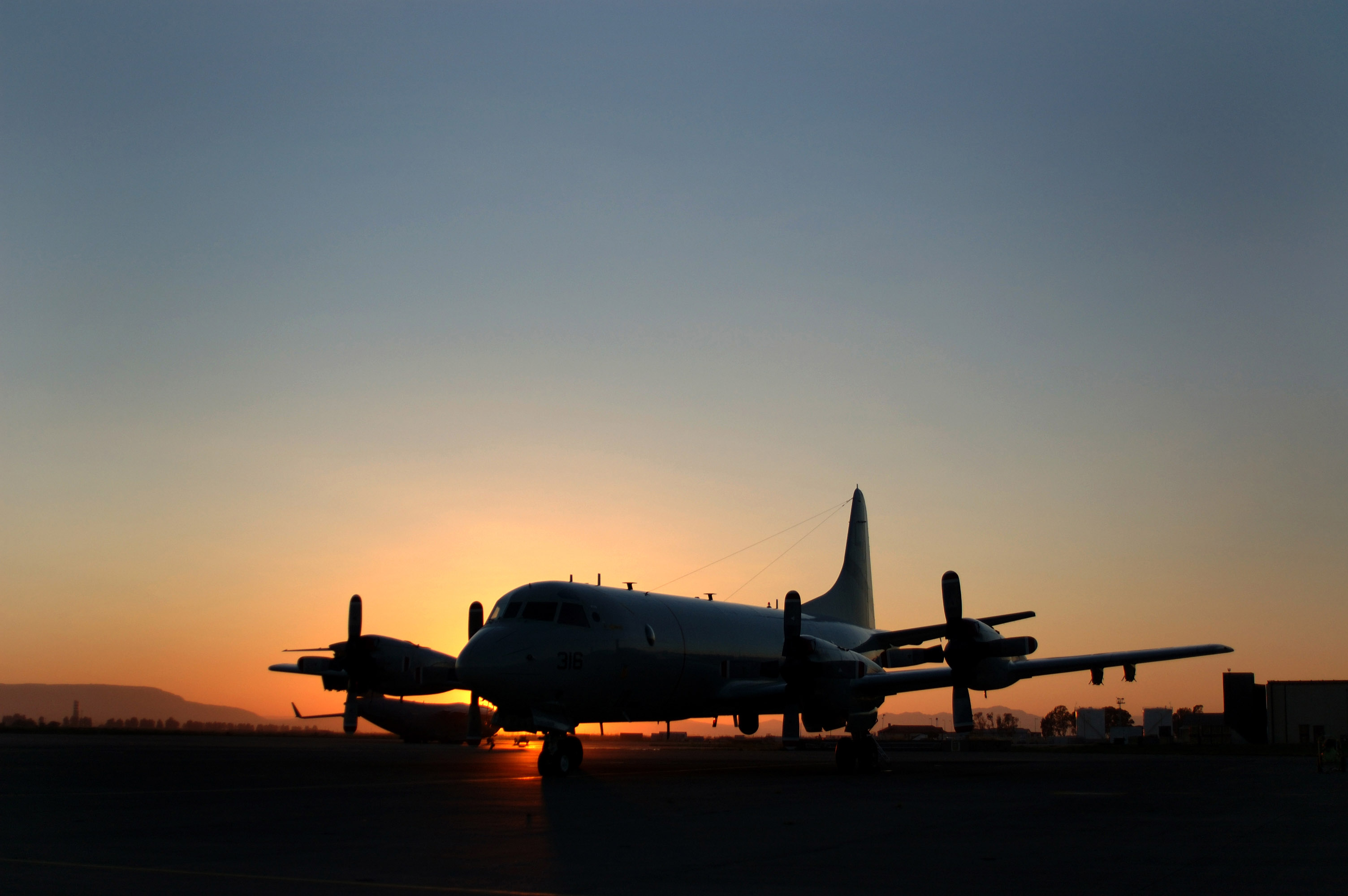 US Navy 060202-N-8726C-008 A P-3C Orion assigned to the Tridents of Patrol Squadron Two Six (VP-26) shown on the flight line prior to night operations