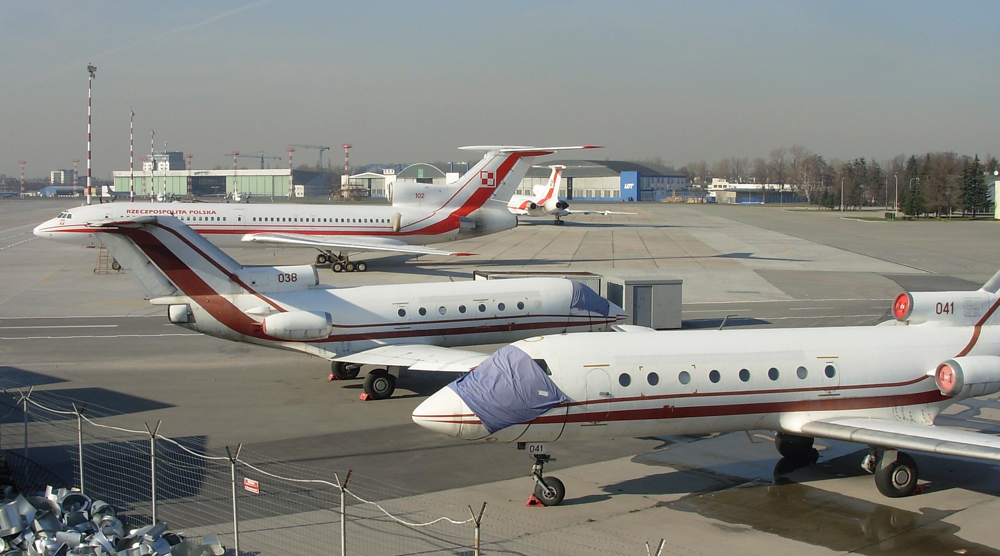 Warsaw Airport Yak 40s and Tu 154s March 2007