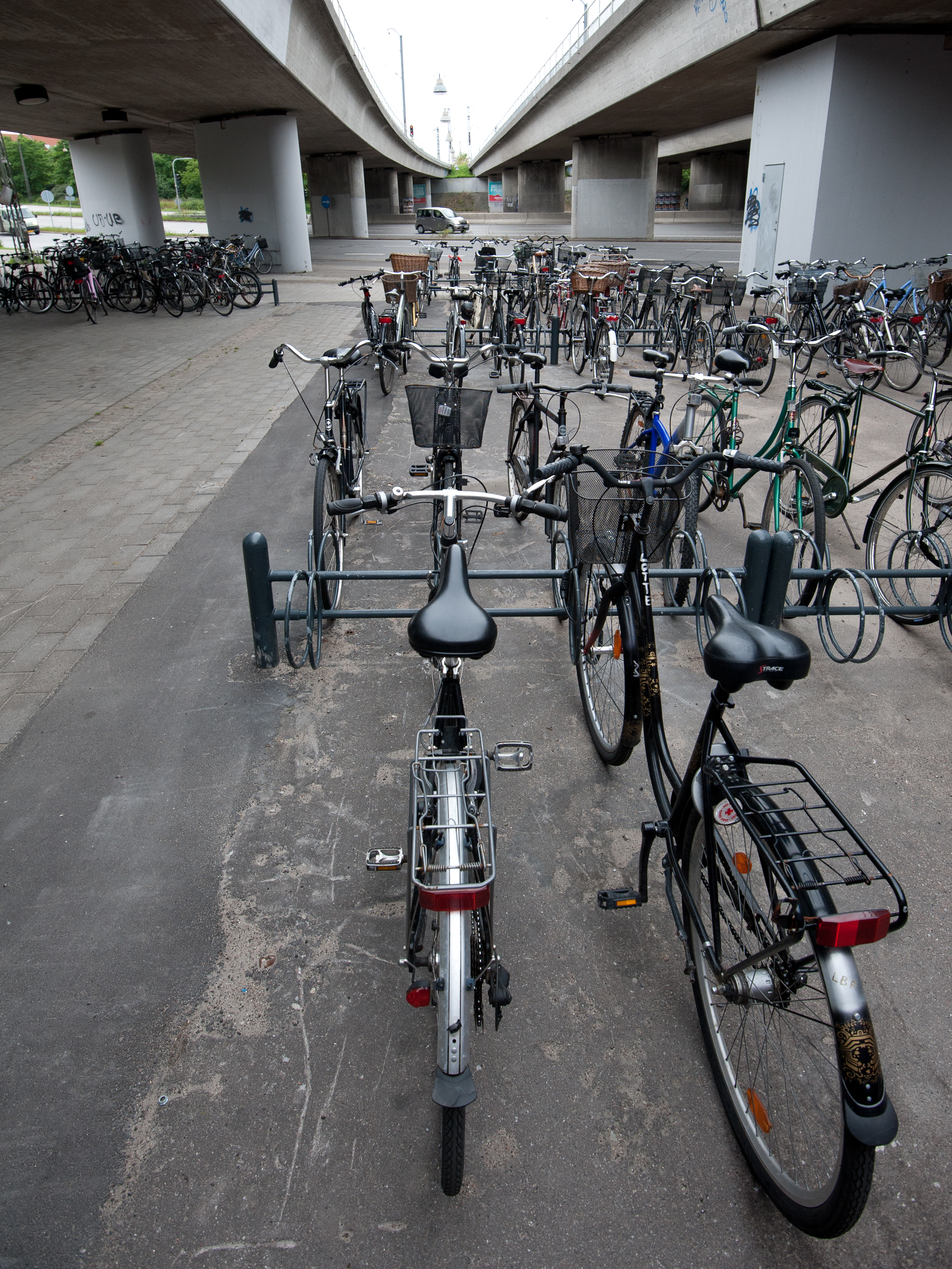 Bicycles at Ryparken Station in Copenhagen