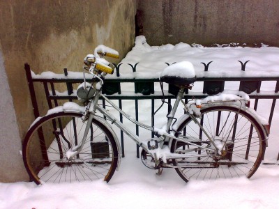 Bike in Poznan. Wierzbiecice St.