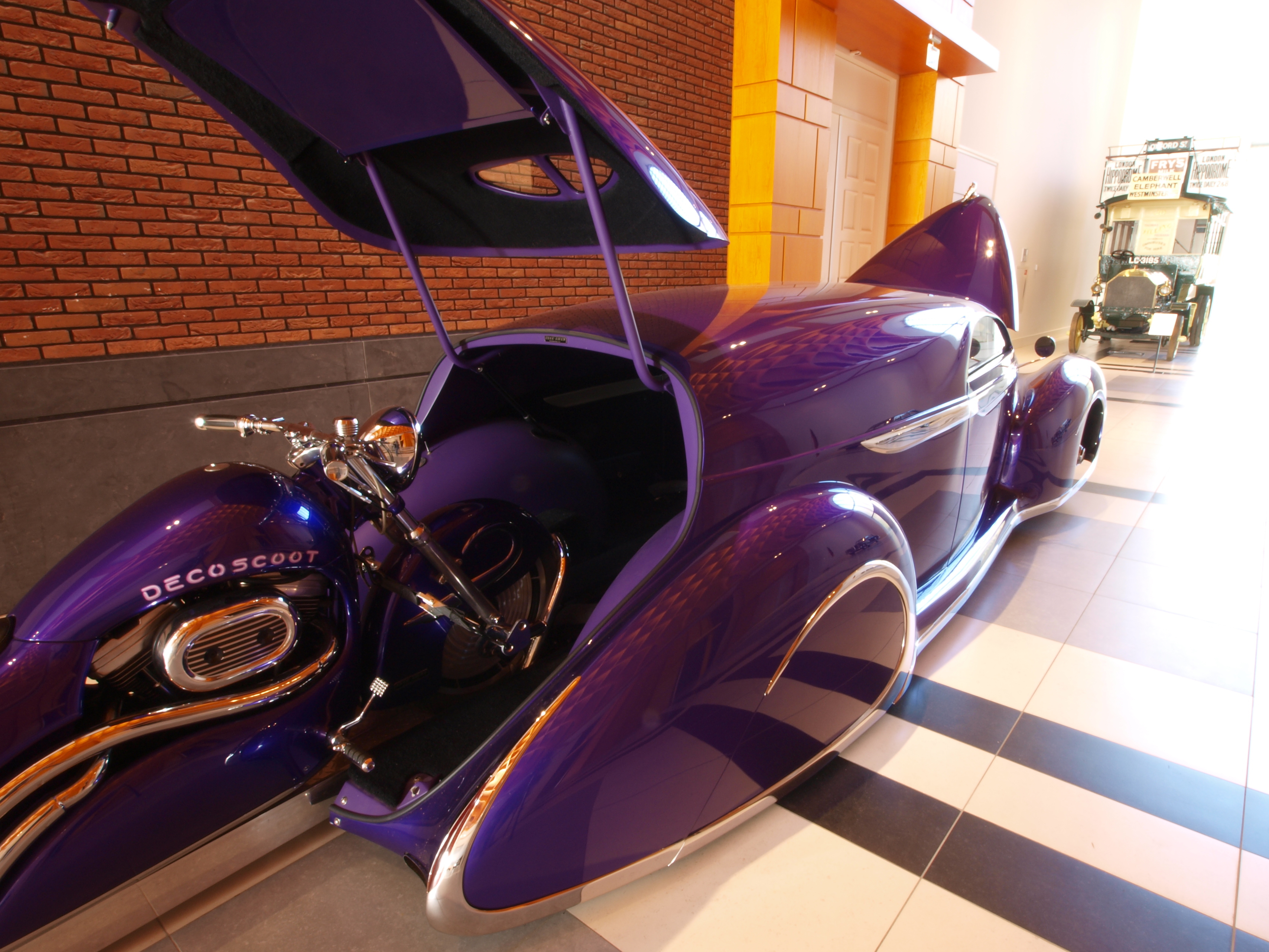 1939 Ford Candy Purple Leadsled Harley Combo p3
