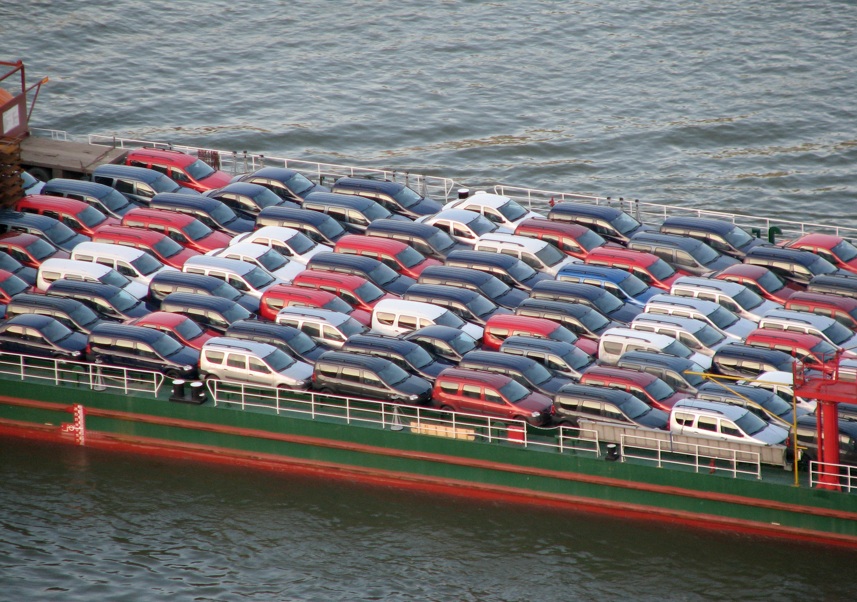 Barge with cars2