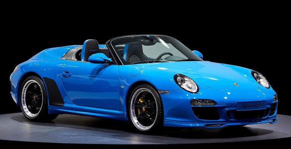 Blue 2010 Porsche 911 Speedster (997) at the 