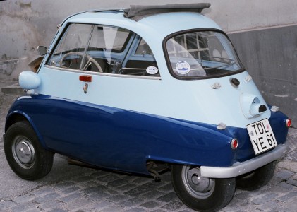 BMW Isetta 300 shot in Bad Tölz, Germany circa 1987 sideview