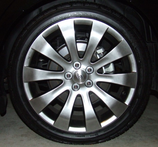 Alloy wheel of a 2007 Subaru Liberty 3.0R Spec B
