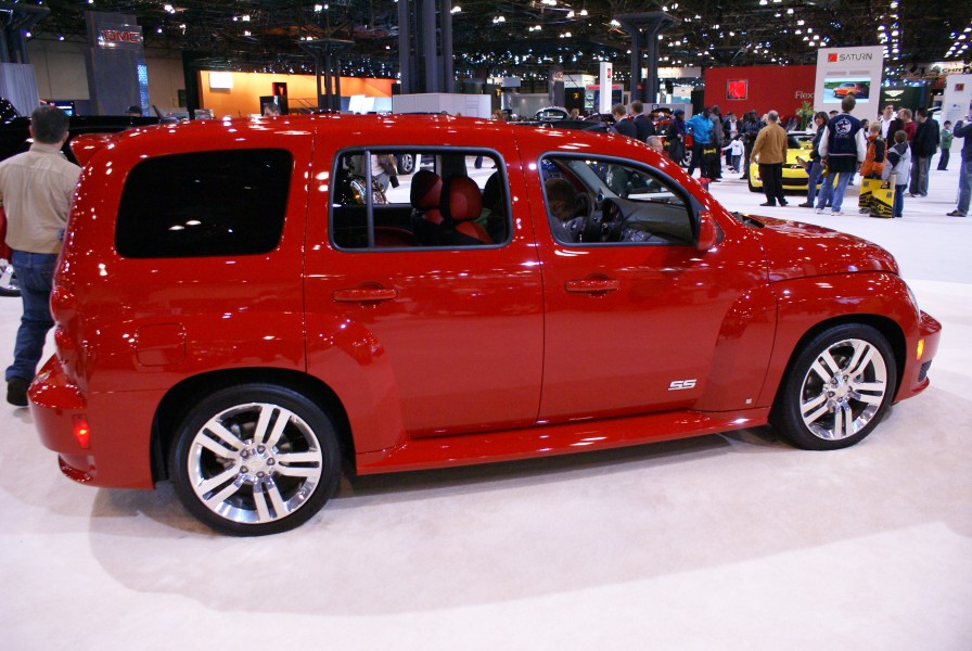 Bright Red Car On Display At New York International Auto Show