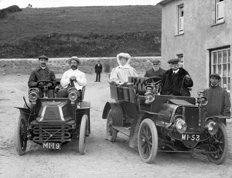 Group in motor cars, Bunmahon, Co. Waterford (5774924883)