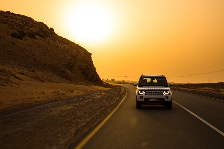 Land Rover Desert Sunset