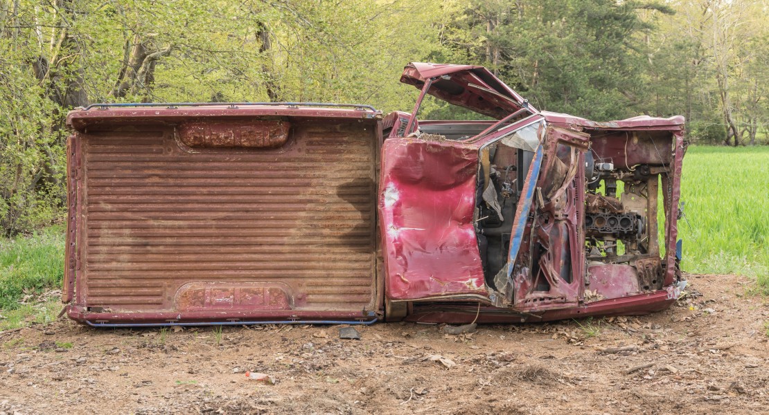 Mazda-based Ford courier, wreck, Drymona Evia Greece