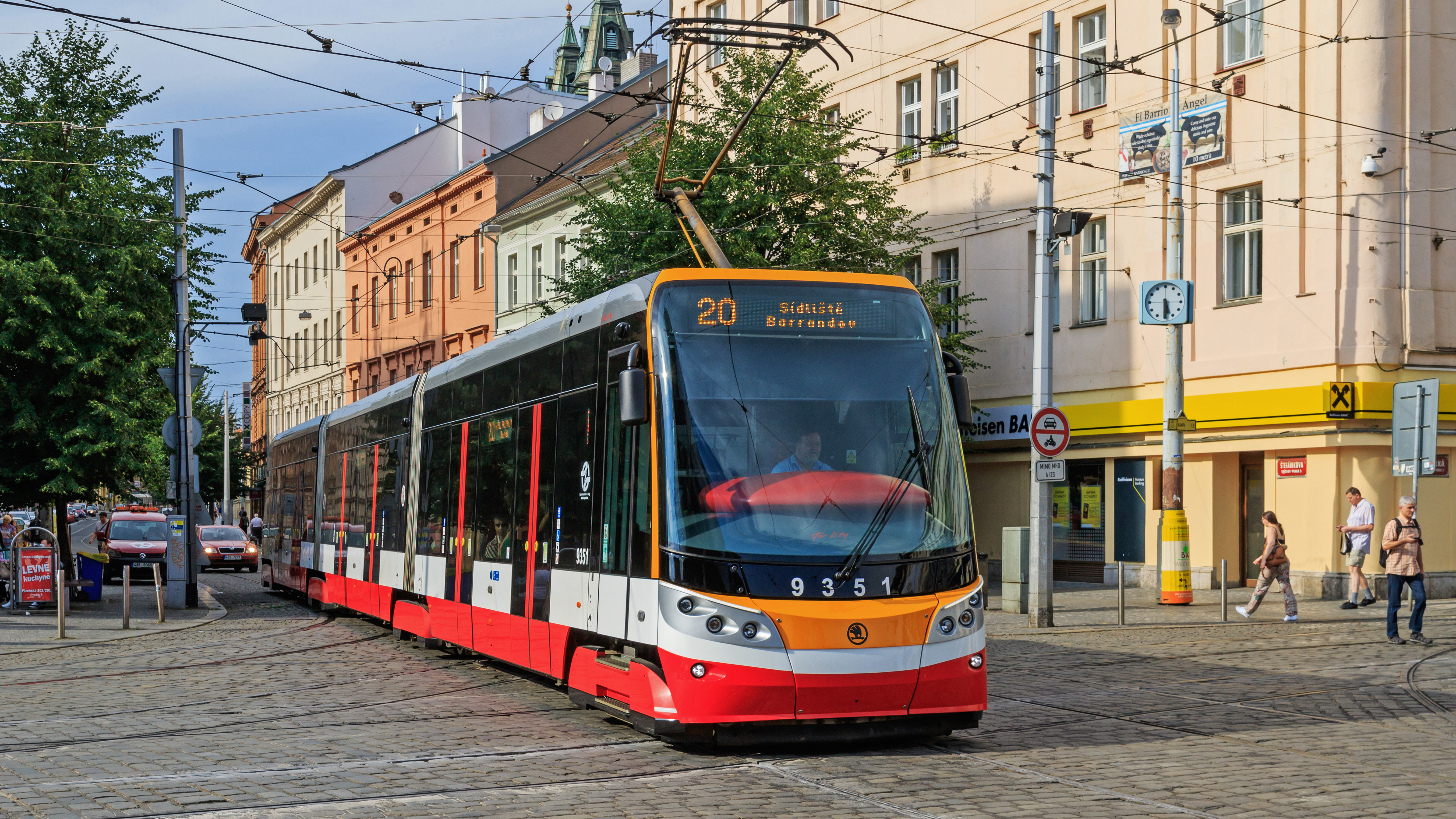 Prague 07-2016 tram at Andel img1