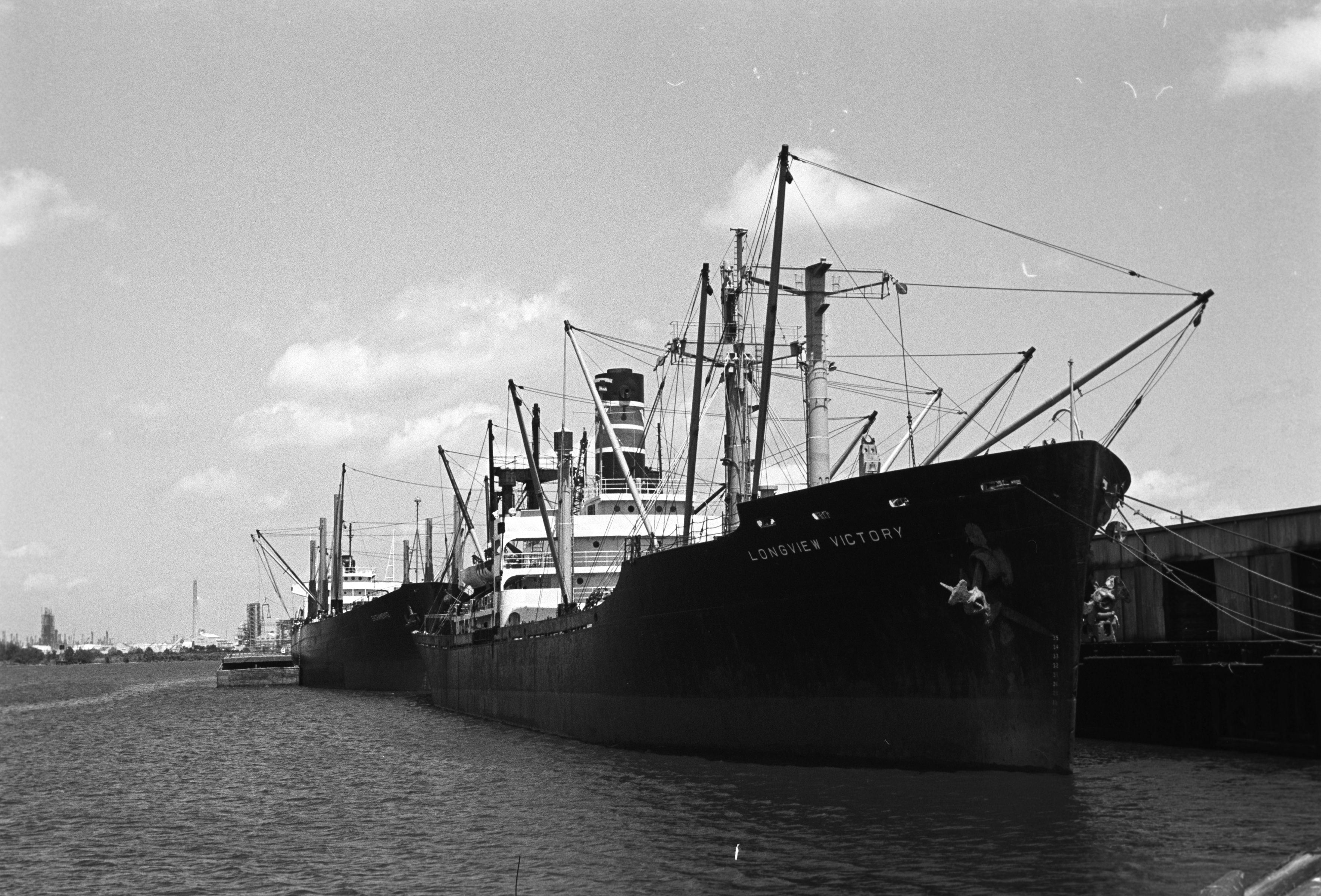 Freighter at Lake Charles Louisiana 1972
