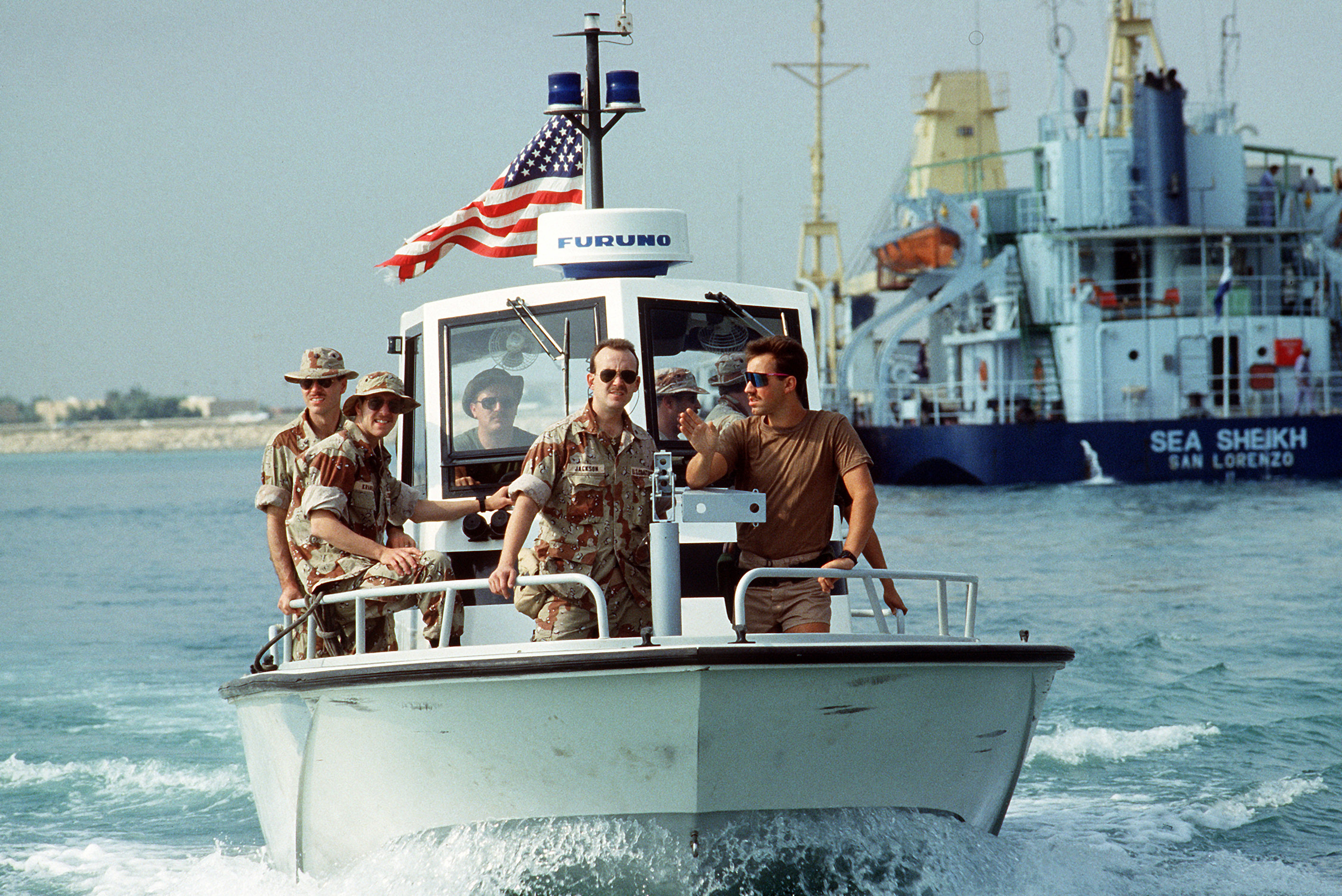 Harbor patrol during Operation Desert Shield