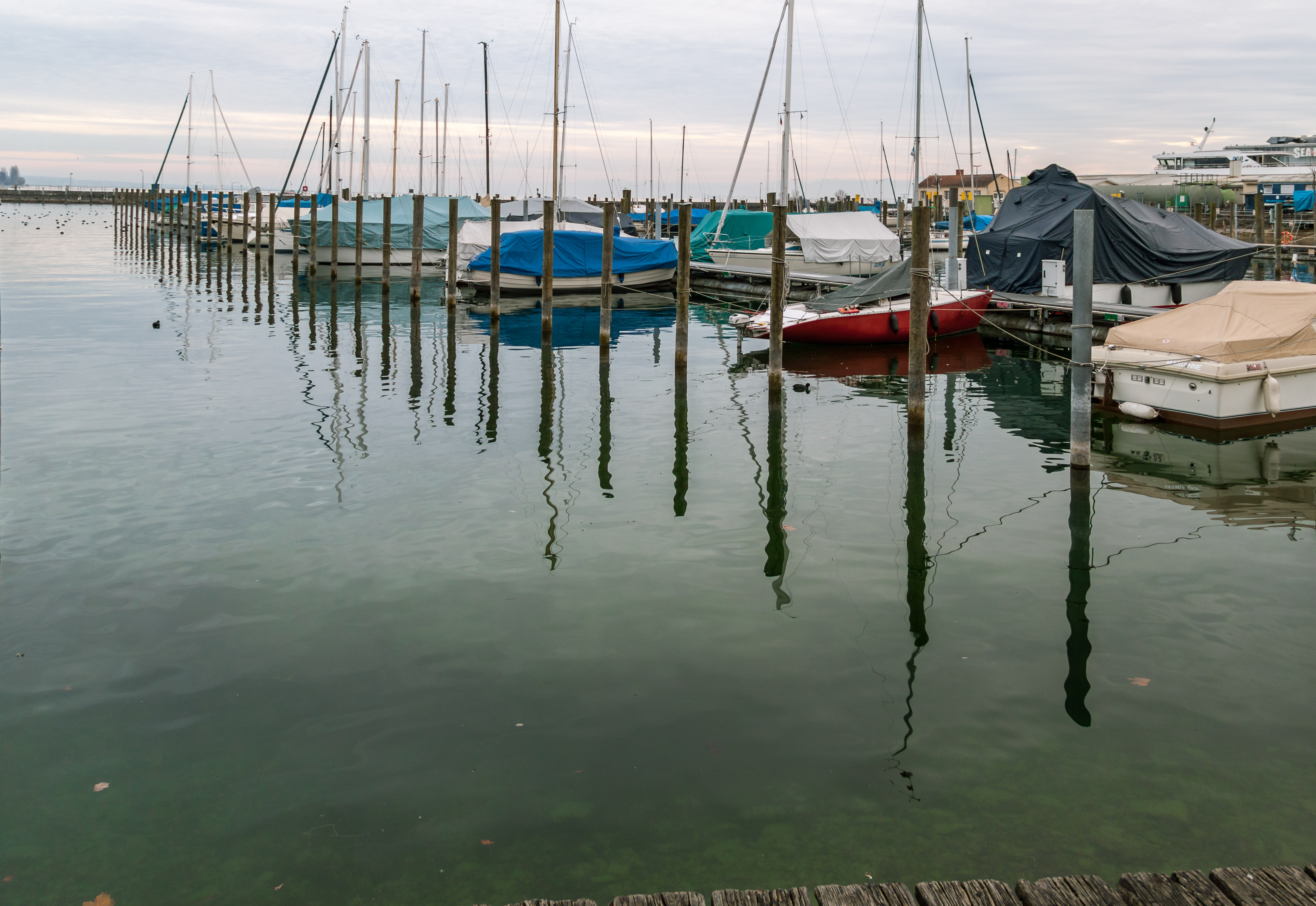 Harbour in Konstanz with green water