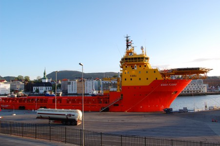 Norwegian cargo ship Edda Fjord (IMO 9246114) in Bergen.