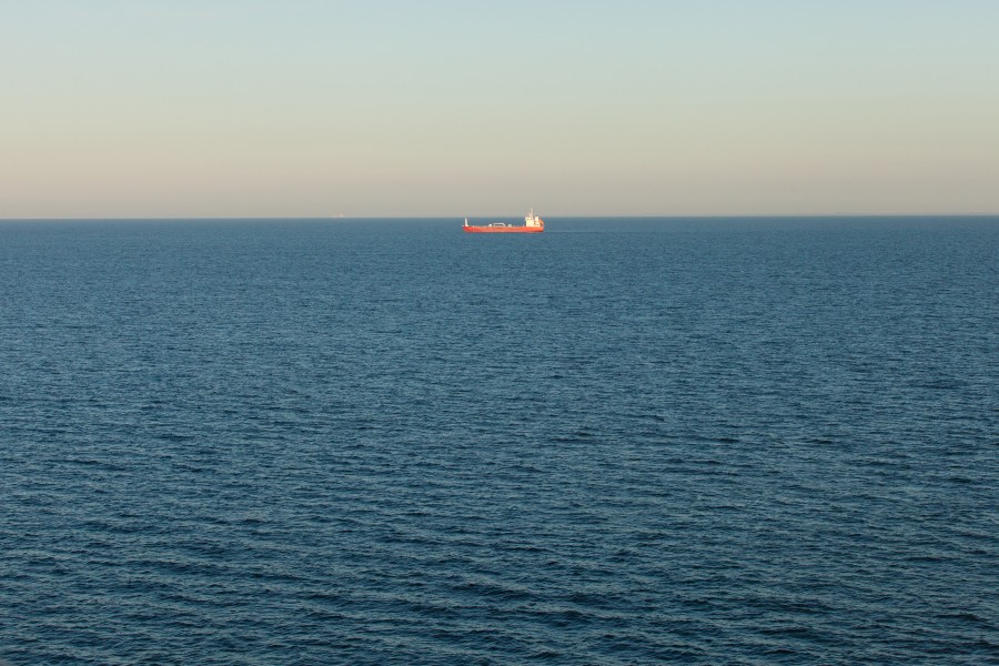 a ship in the Baltic sea in June 2014