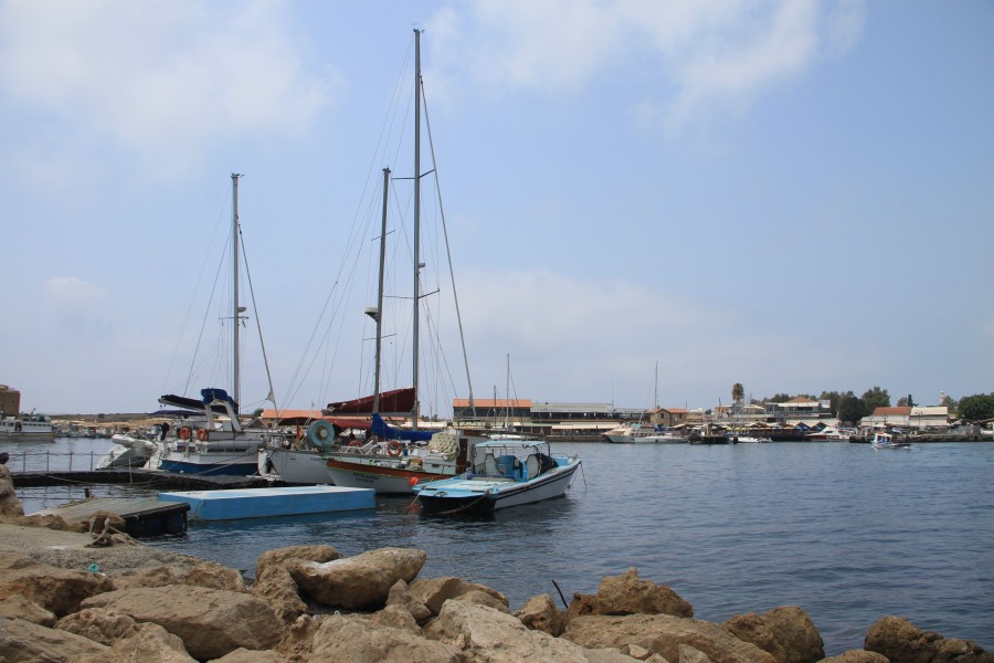 Boats in Paphos harbour 1