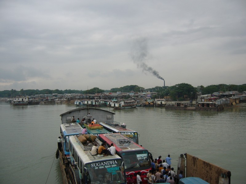 Ferry in Mawa Ghat Munshiganj Bangladesh (2)