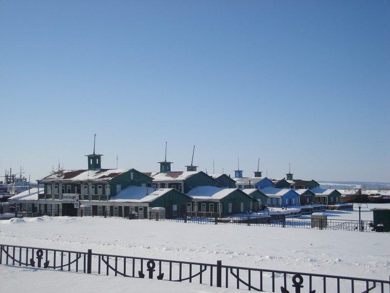 Kazan port debarkader winter