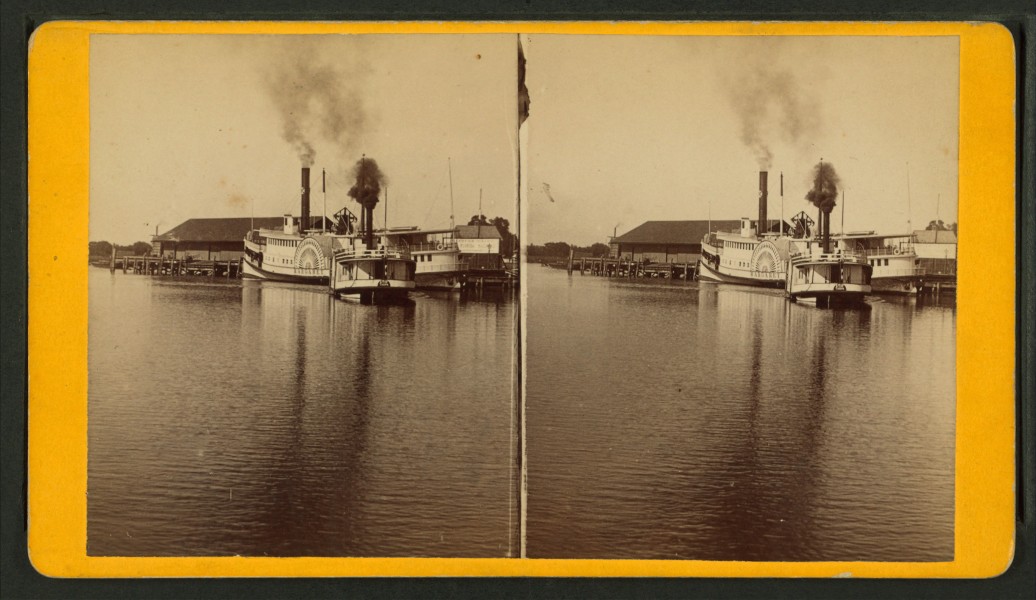 Landing of Steamers, Tampa City, Fla, from Robert N. Dennis collection of stereoscopic views
