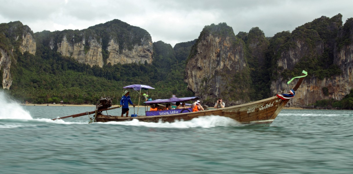 Long-tail boat in Railay