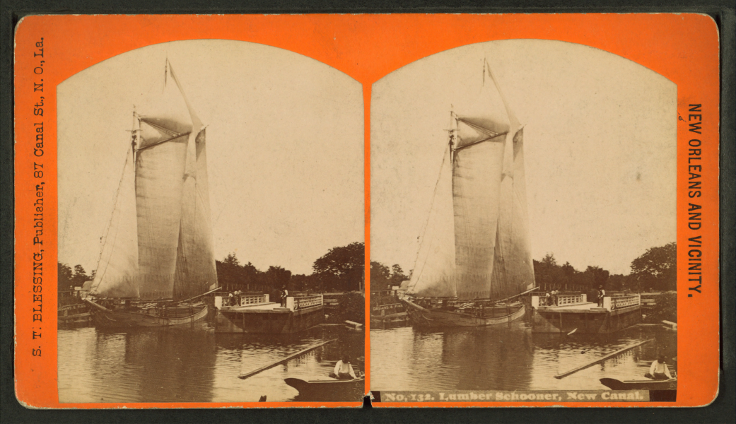 Lumber schooner, new canal, by S. T. Blessing