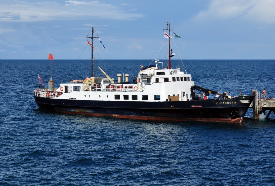MS Oldenbury at Lundy