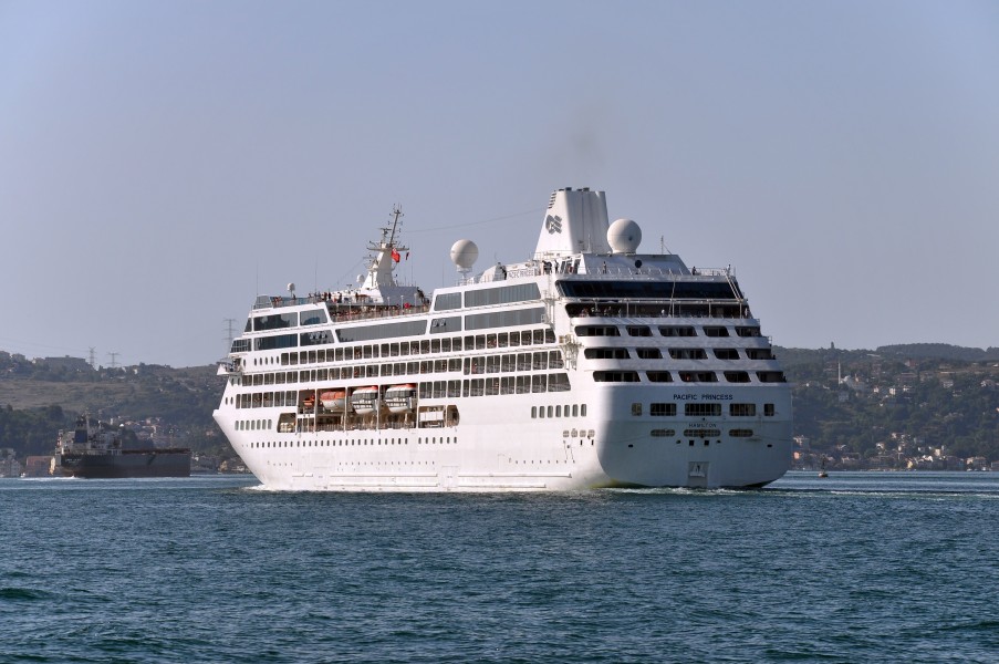 Pacific Princess cruiser on the Bosphorus, Turkey 001