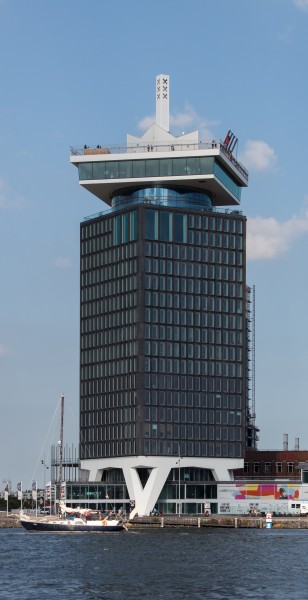 Shell Tower Amsterdam-Noord from tour boat 2016-09-12
