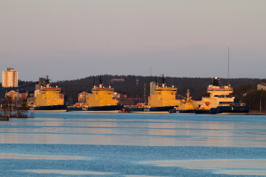 Swedish icebreakers in Luleå harbour
