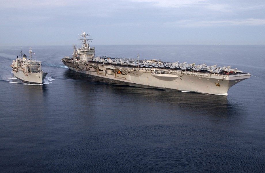 US Navy 021218-N-9851B-017 USNS Spica approaches the Truman